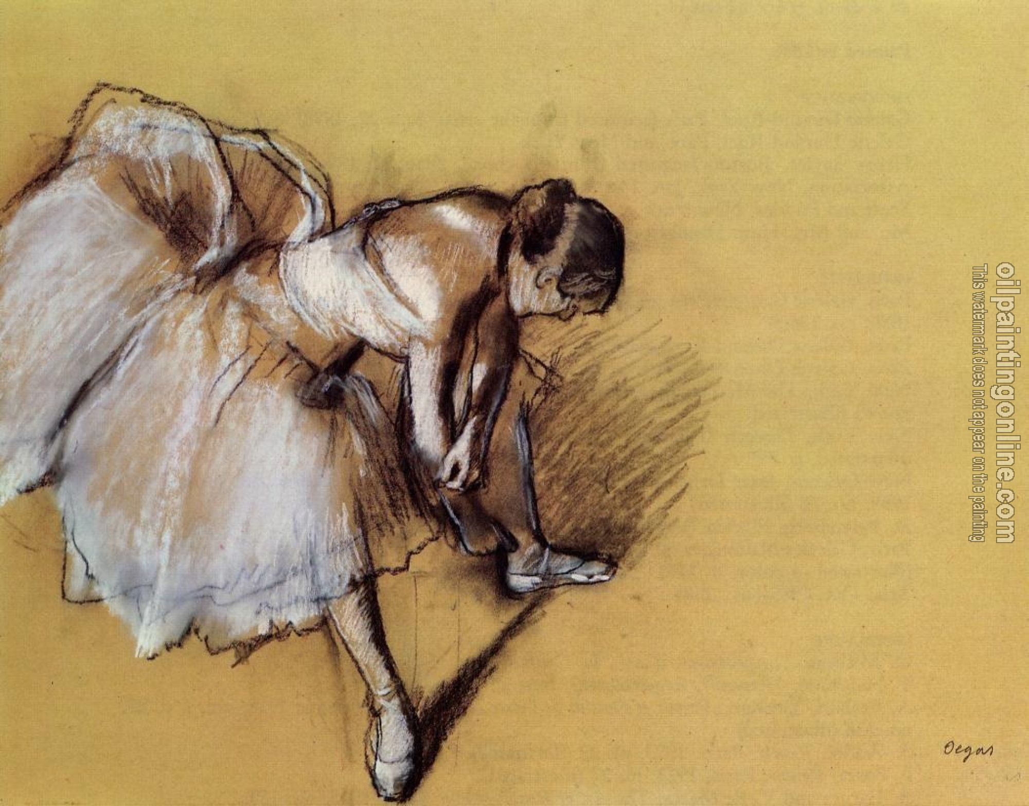 Degas, Edgar - Dancer Adjusting Her Slipper